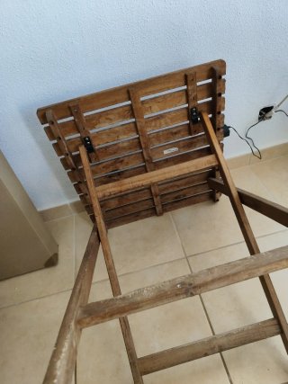 Mesa plegable madera exterior terraza