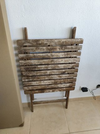 Mesa plegable madera exterior terraza