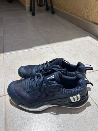 Zapatillas Tenis Wilson Azul Marino y Blanco