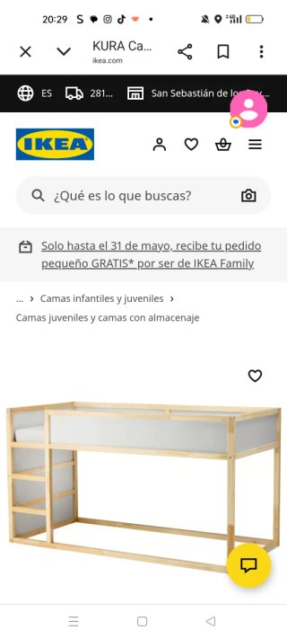 Cama Kura Ikea Madera Blanca