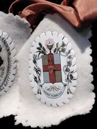 Antiguo escapulario Sagrado Corazón