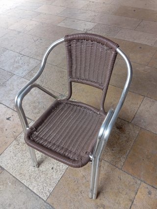 40 Sillas Terraza Mimbre y Metal