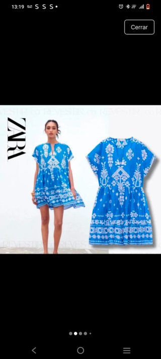 Vestido Zara Azul Nuevo