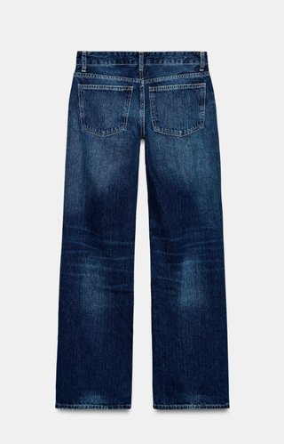 Pantalón vaquero tiro bajo bootcut azul índigo