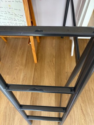 Cama alta gris Ikea 90x200
