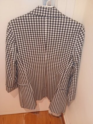 Americana Zara cuadros blanco y negro Talla XS