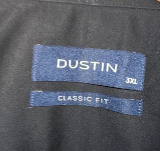 Camisa Dustin Negra Algodón Talla 3XL