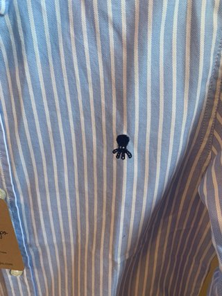 Camisa azul y rayas blancas - El Pulpo