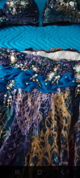 Conjunto Danza Oriental Azul y Morado