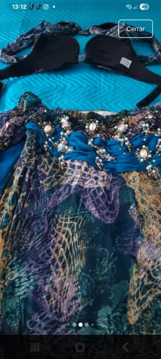 Conjunto Danza Oriental Azul y Morado