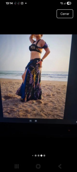 Conjunto Danza Oriental Azul y Morado