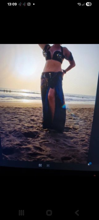 Conjunto Danza Oriental Azul y Morado