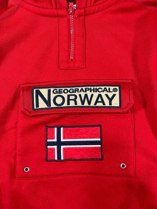 Sudadera Geographical Norway Roja