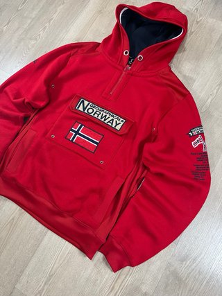 Sudadera Geographical Norway Roja