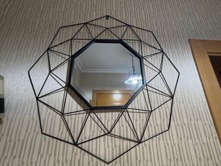 Espejo de pared geométrico negro