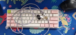 Teclado Mecánico Skylong GK Rosa/Blanco