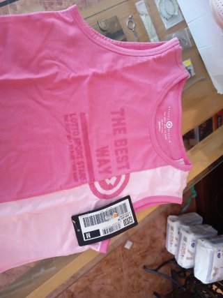 Camiseta Lotto Mujer Talla M Rosa