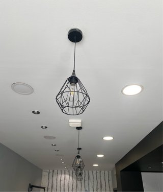 Lámpara de techo metal negro Bombillas incluidas