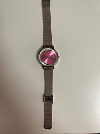 Reloj Marea Corazón Rosa y Plateado