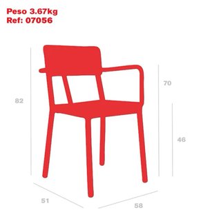 Silla de diseño Resol con brazos