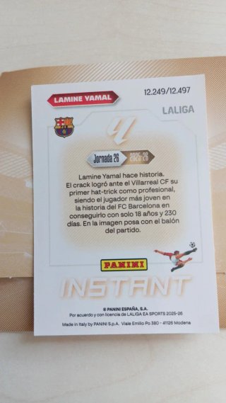 Lamine Yamal Panini Instant FC Barcelona
