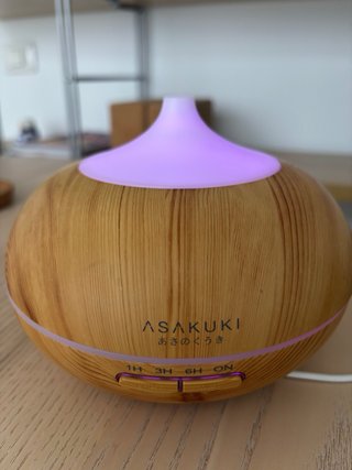 Humidificador ASAZUKI madera y blanco