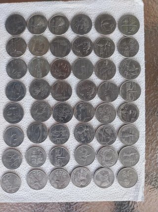 Lote de 57 Monedas EEUu Coleccionables