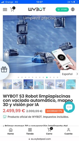 Robot Limpiafondos WYBOT S3 IA