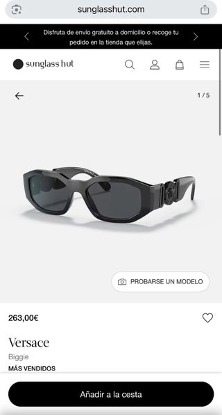 Gafas Versace Biggie Negras