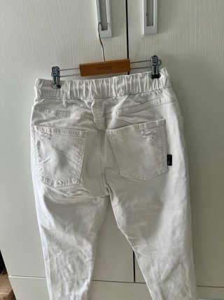 Pantalón hombre Bershka jogger talla xs blanco