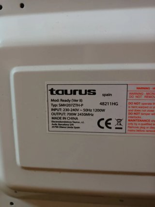 Microondas Taurus Blanco