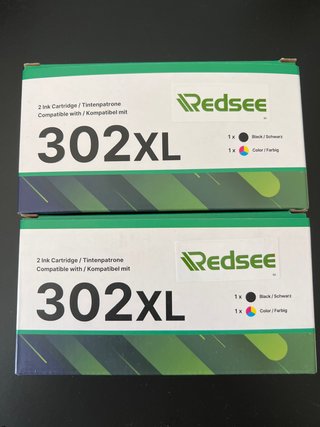 2 Cajas Cartucho Tinta Redsee 302XL Negro y Color