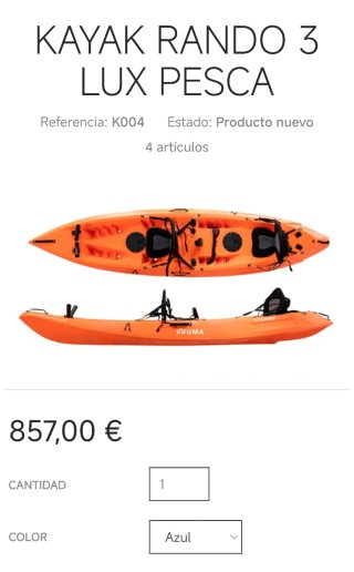 Kayak doble amarillo Rando3