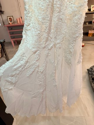 Vestido de Novia de gasa y lentejuelas