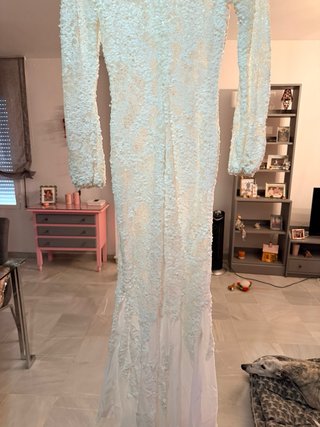 Vestido de Novia de gasa y lentejuelas