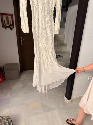 Vestido de Novia de gasa y lentejuelas