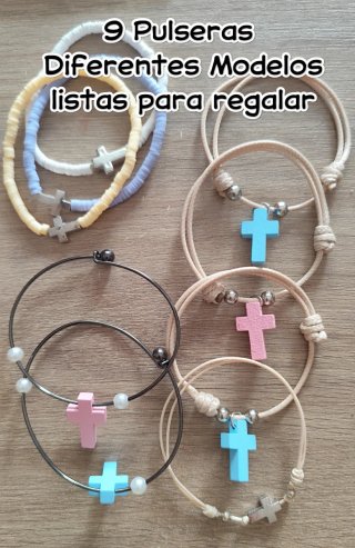 PULSERAS COMUNIÓN y materiales para hacerlas
