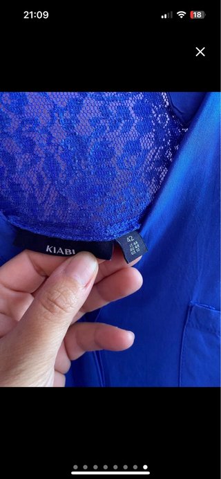 Camisa premamá y lactancia azul