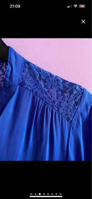 Camisa premamá y lactancia azul