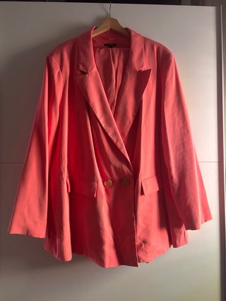 Traje chaqueta coral talla grande mujer