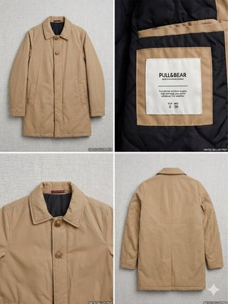 Parka Pull&Bear Camel Talla S