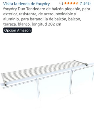 Tendedero balcón blanco