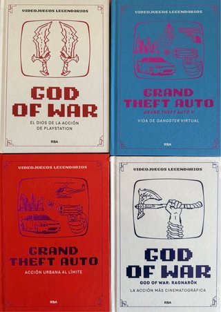 Lote 4 Libros Videojuegos RBA: GTA y God of War