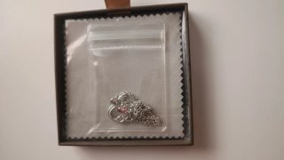 Colgante Corazón Rojo Infinito de Plata, Tusuzik