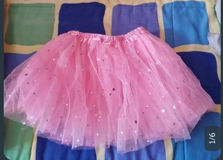 Falda tutú rosa brillante