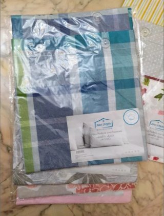 Lotto 12 federe cuscini letto in cotone nuove