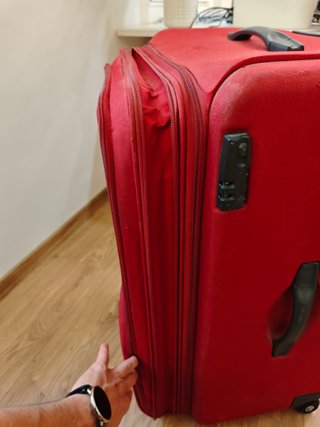 Maleta Samsonite Grande Roja Rígida