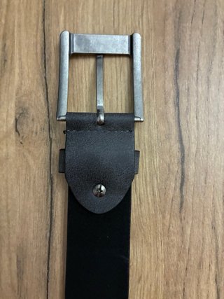Cinturón Negro Estilo Retro Hebilla Metálica