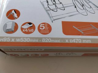 Zapatero extraíble extensible para armario