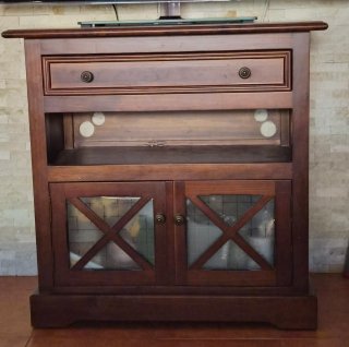 Mueble TV madera con cajón y puertas